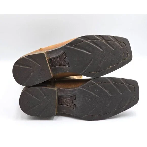 Ariat Women's Brown Leather Rambler Bomber Western Cowgirl Boots Size 8B 2819 - Picture 5 of 16